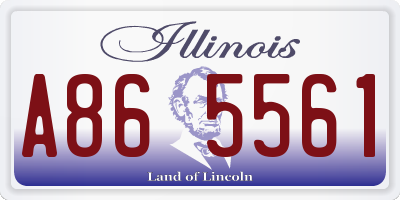 IL license plate A865561