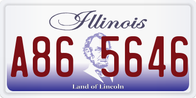 IL license plate A865646