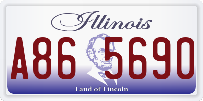 IL license plate A865690
