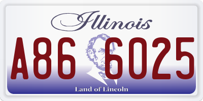 IL license plate A866025
