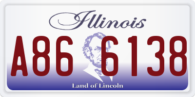 IL license plate A866138