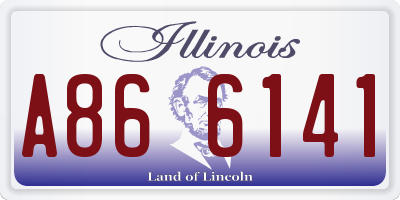 IL license plate A866141