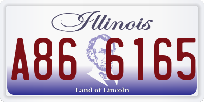 IL license plate A866165