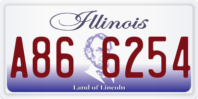 IL license plate A866254