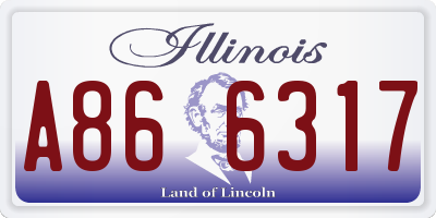 IL license plate A866317