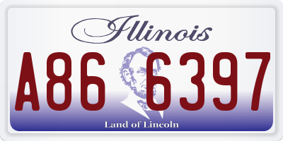 IL license plate A866397