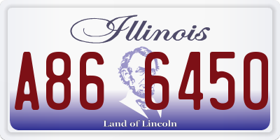 IL license plate A866450