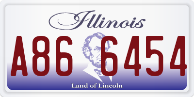 IL license plate A866454