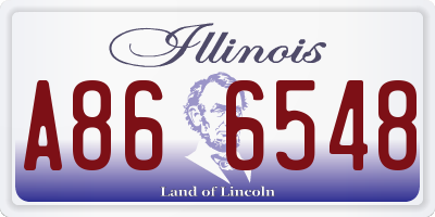 IL license plate A866548