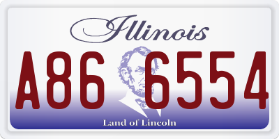 IL license plate A866554