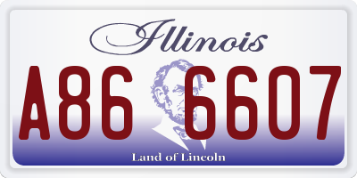 IL license plate A866607