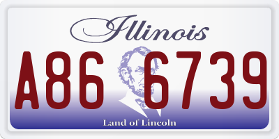 IL license plate A866739