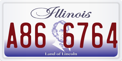 IL license plate A866764