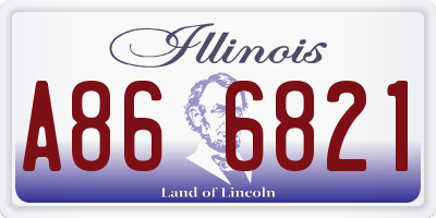 IL license plate A866821