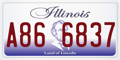 IL license plate A866837