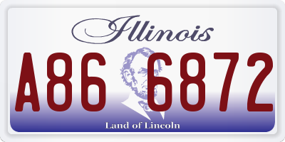 IL license plate A866872