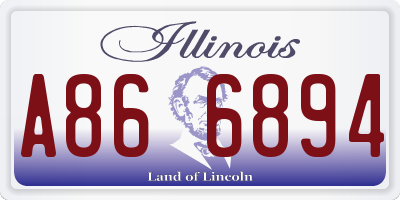 IL license plate A866894