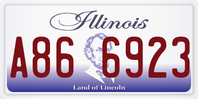 IL license plate A866923