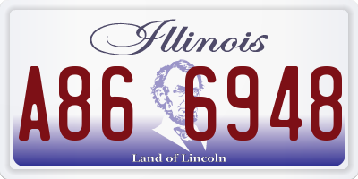 IL license plate A866948