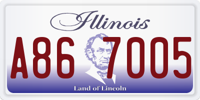 IL license plate A867005