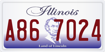 IL license plate A867024
