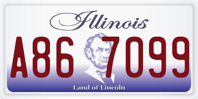 IL license plate A867099