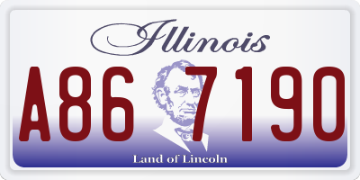 IL license plate A867190