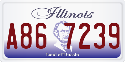 IL license plate A867239