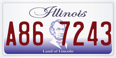 IL license plate A867243