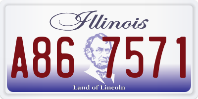 IL license plate A867571