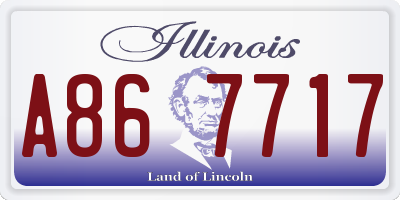IL license plate A867717
