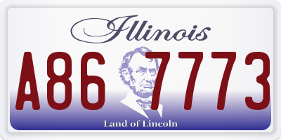 IL license plate A867773