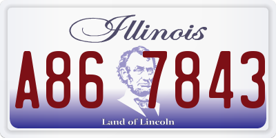IL license plate A867843