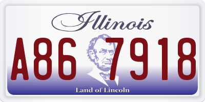 IL license plate A867918