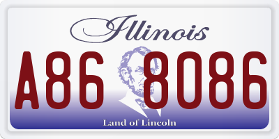 IL license plate A868086