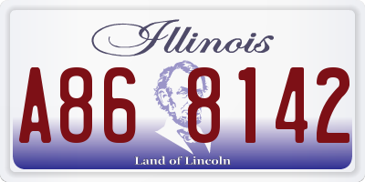 IL license plate A868142