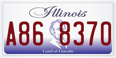 IL license plate A868370