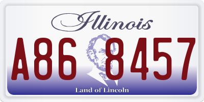 IL license plate A868457