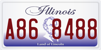 IL license plate A868488