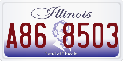 IL license plate A868503