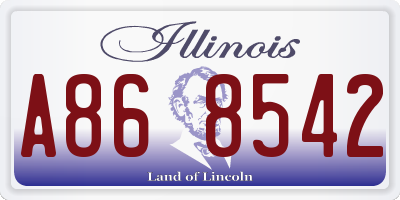IL license plate A868542