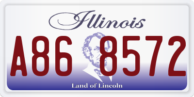 IL license plate A868572