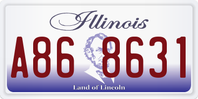 IL license plate A868631