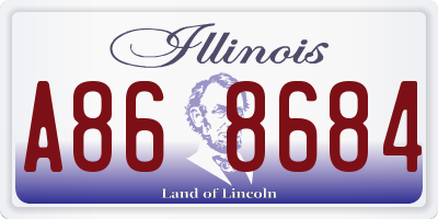 IL license plate A868684