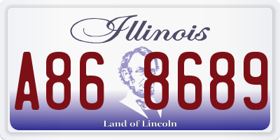 IL license plate A868689