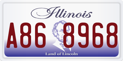 IL license plate A868968