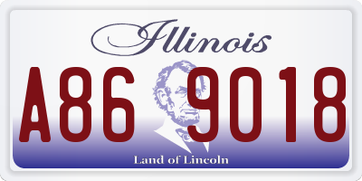 IL license plate A869018