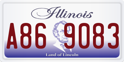 IL license plate A869083