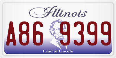 IL license plate A869399