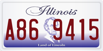 IL license plate A869415